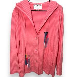 Phoenix Conexion Vintage Hand Painted Buttoned Jacket